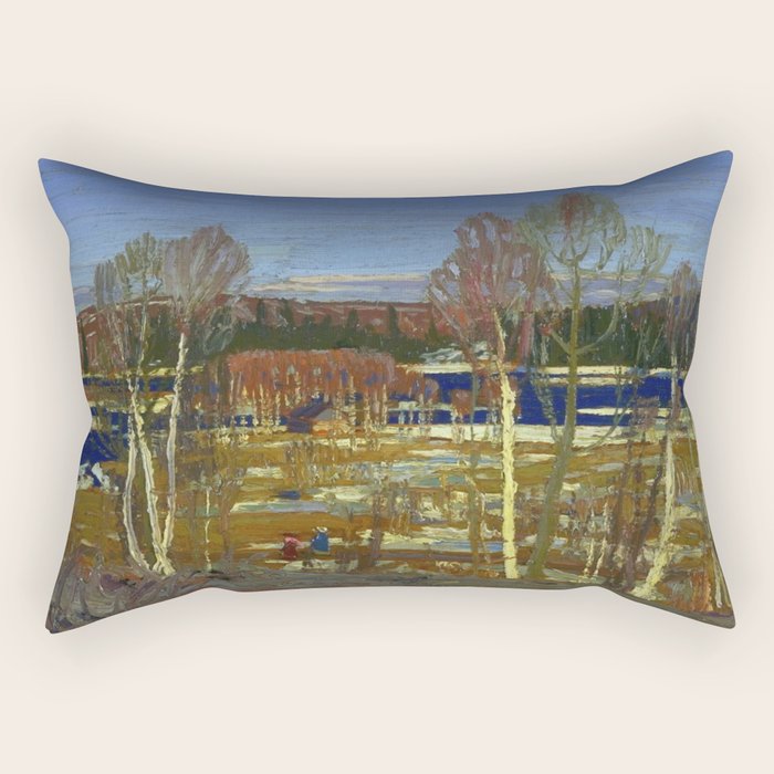 Tom Thomson Larry Dickson's Cabin 1917 Canadian Landscape Artist Rectangular Pillow Gallery Image 2