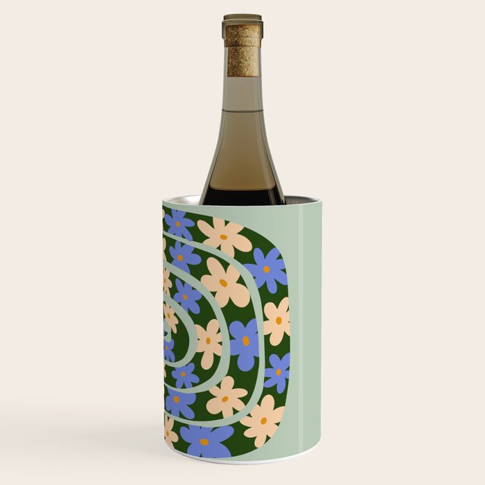Flower Snake - Green, Blue and Off White Wine Chiller Gallery Image 3