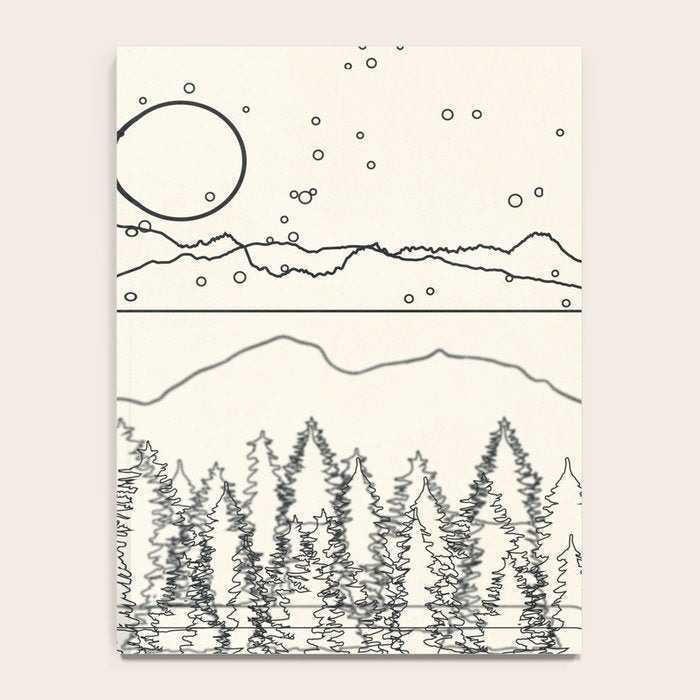 Minimal Line Mountain Beauty II Notebook Gallery Image 4