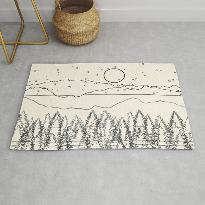 Minimal Line Mountain Beauty II Rug Gallery Image 1