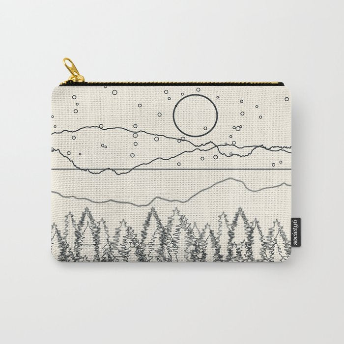 Minimal Line Mountain Beauty II Carry All Pouch Gallery Image 1