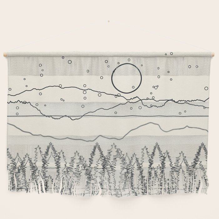 Minimal Line Mountain Beauty II Wall Hanging Gallery Image 1