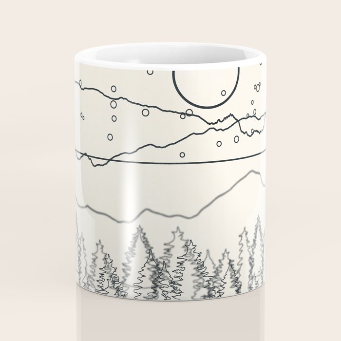 Minimal Line Mountain Beauty II Coffee Mug Gallery Image 4