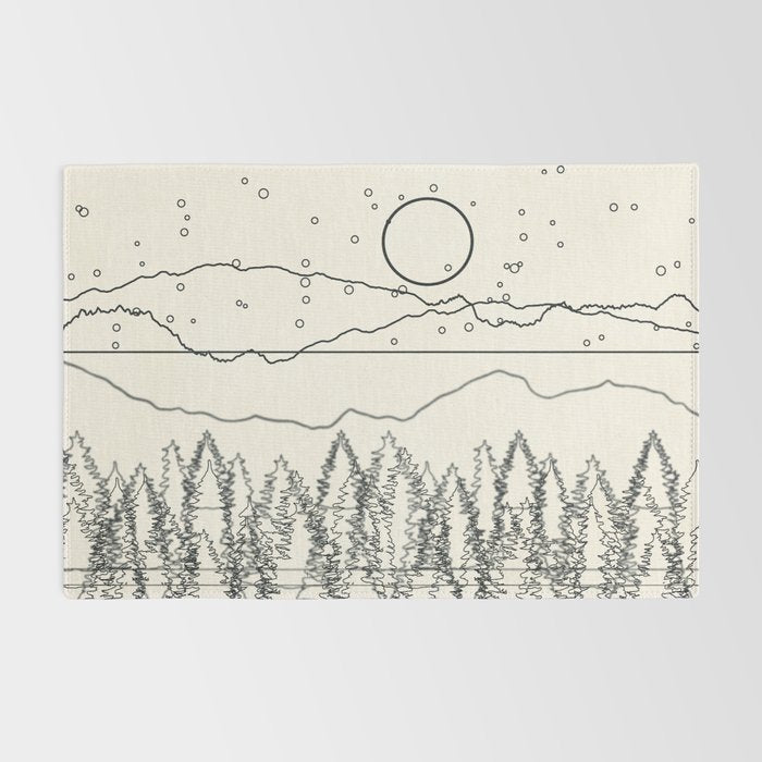 Minimal Line Mountain Beauty II Rug Gallery Image 2