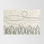 Minimal Line Mountain Beauty II Rug Gallery Image 2