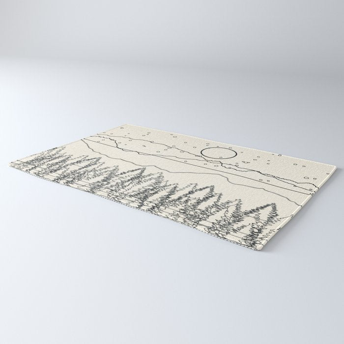 Minimal Line Mountain Beauty II Rug Gallery Image 3