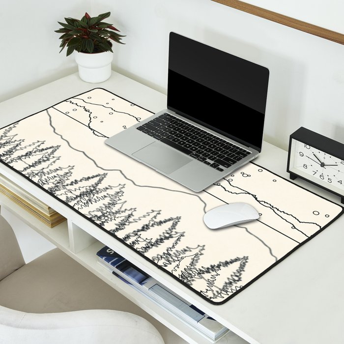 Minimal Line Mountain Beauty II Desk Mat Gallery Image 2
