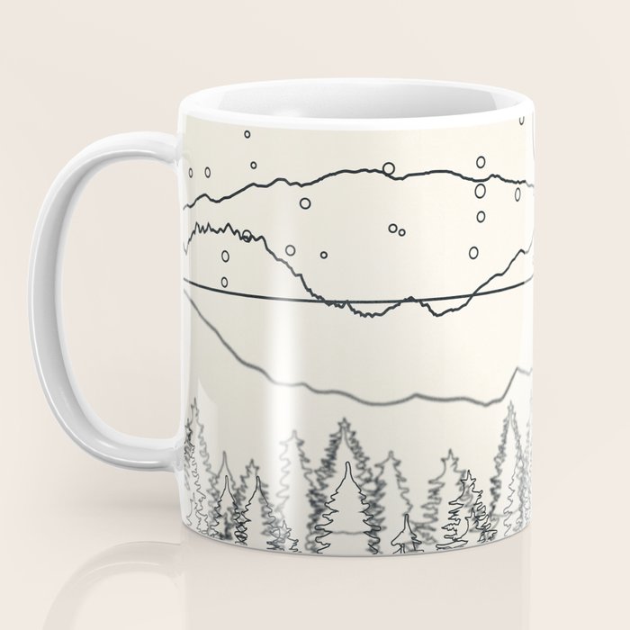 Minimal Line Mountain Beauty II Coffee Mug Gallery Image 3
