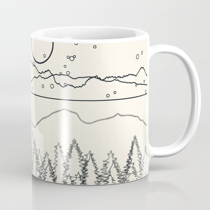 Minimal Line Mountain Beauty II Coffee Mug Gallery Image 1