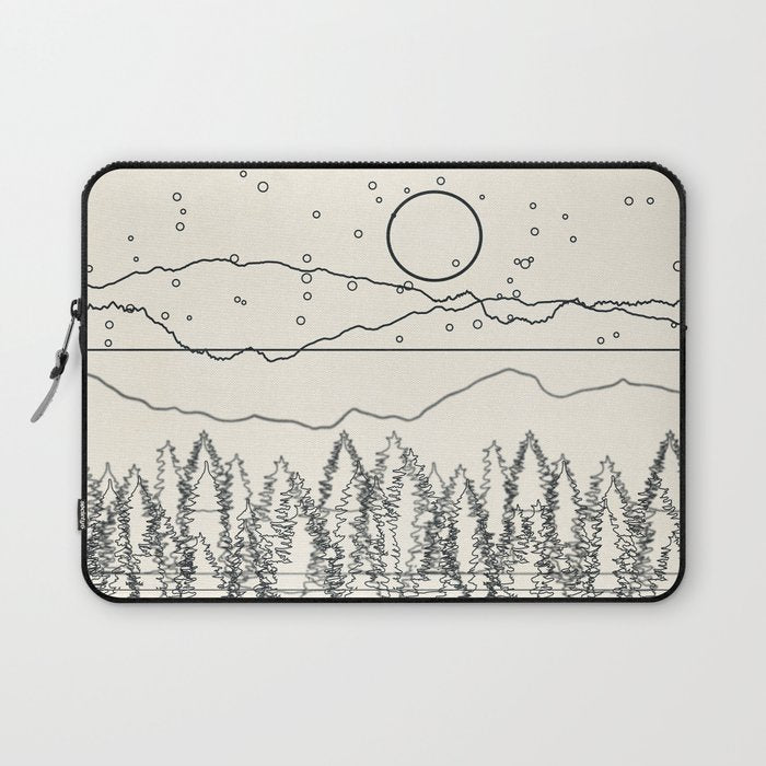 Minimal Line Mountain Beauty II Laptop Sleeve Gallery Image 1