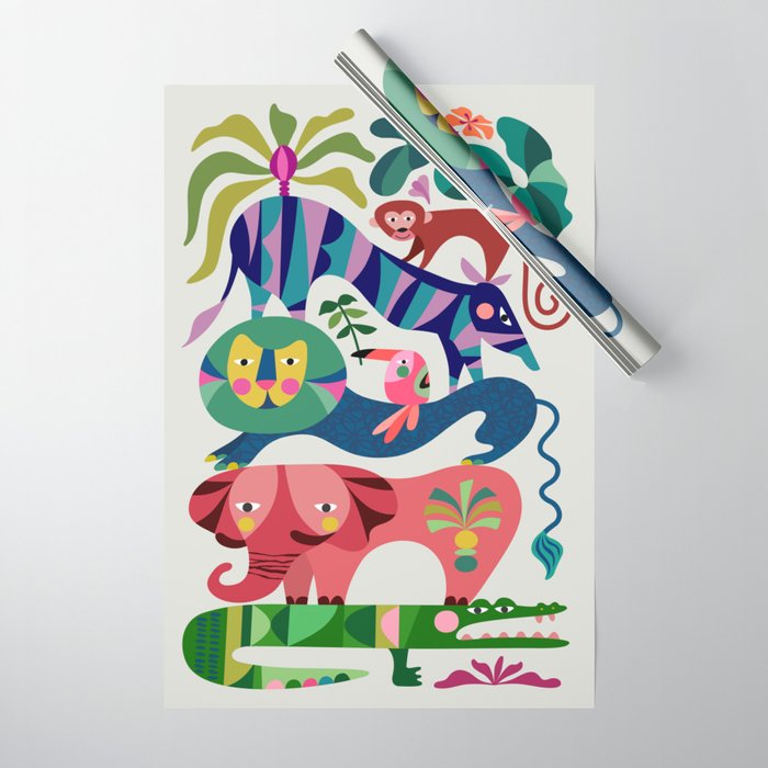Safari Animals  Wrapping Paper Gallery Image 1