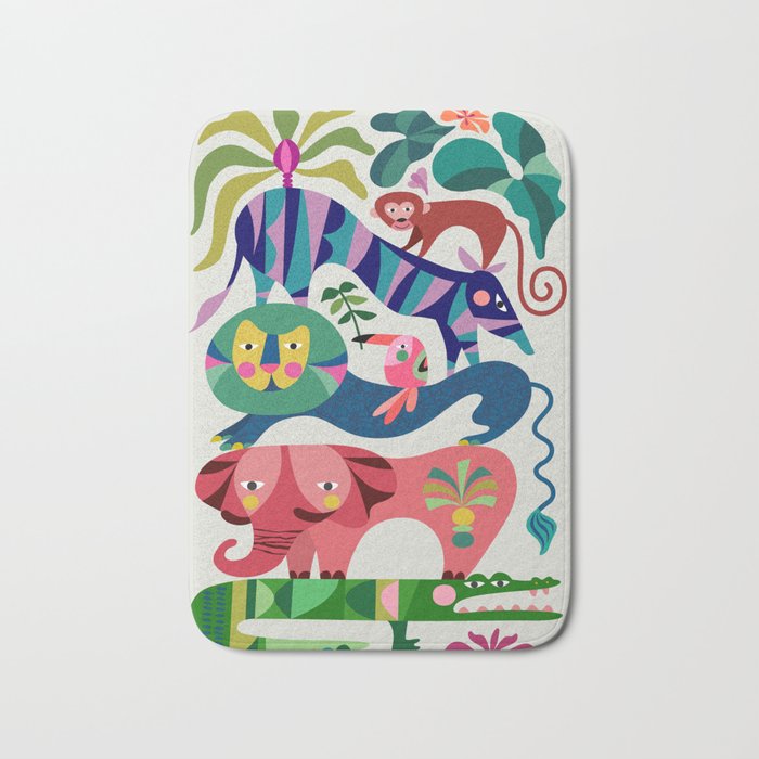Safari Animals  Bath Mat Gallery Image 1
