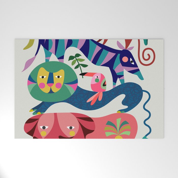 Safari Animals  Welcome Mat Gallery Image 1