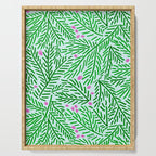 Winter Berries & Pine Branches in Green Serving Tray Gallery Image 1