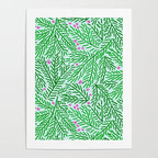 Winter Berries & Pine Branches in Green Poster Gallery Image 4