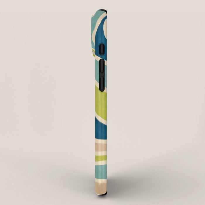 Blue Green Beige Aqua Artwork iPhone Case Gallery Image 2