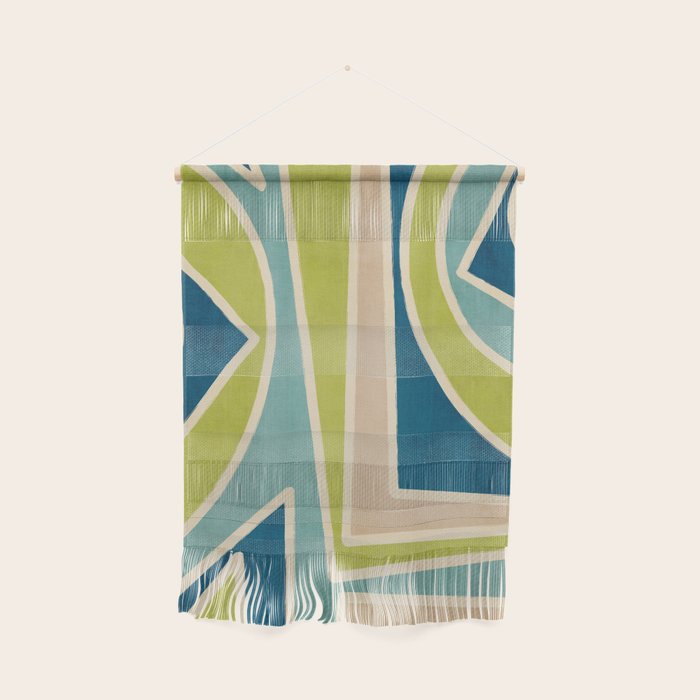Blue Green Beige Aqua Artwork Wall Hanging Gallery Image 1