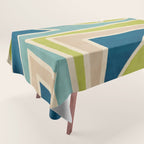 Blue Green Beige Aqua Artwork Tablecloth Gallery Image 1