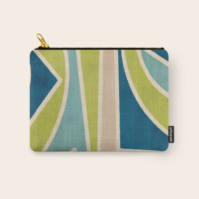 Blue Green Beige Aqua Artwork Carry All Pouch Gallery Image 1