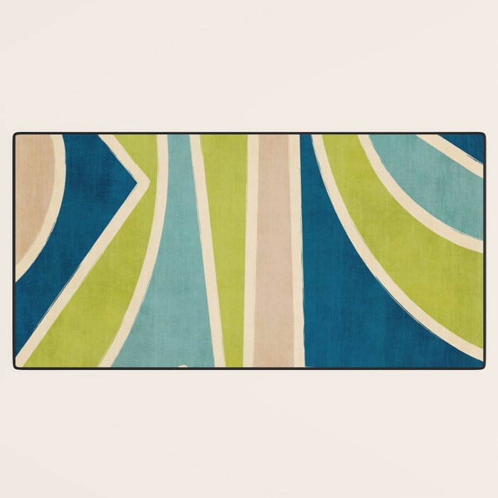 Blue Green Beige Aqua Artwork Desk Mat Gallery Image 3