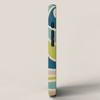 Blue Green Beige Aqua Artwork iPhone Case Gallery Image 2