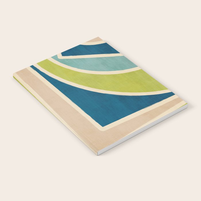 Blue Green Beige Aqua Artwork Notebook Gallery Image 2