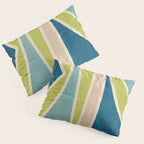 Blue Green Beige Aqua Artwork Pillow Sham Gallery Image 3