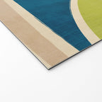 Blue Green Beige Aqua Artwork Welcome Mat Gallery Image 2