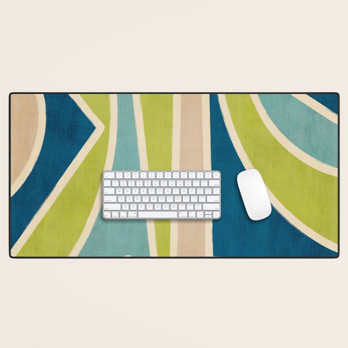 Blue Green Beige Aqua Artwork Desk Mat Gallery Image 1