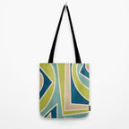 Blue Green Beige Aqua Artwork Tote Bag Gallery Image 2