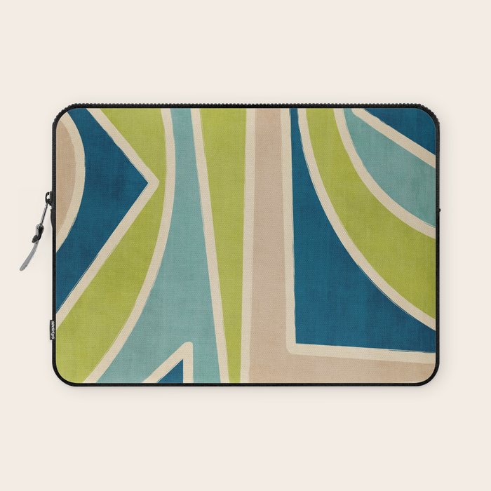 Blue Green Beige Aqua Artwork Laptop Sleeve Gallery Image 1