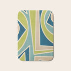 Blue Green Beige Aqua Artwork Bath Mat Gallery Image 1
