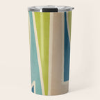 Blue Green Beige Aqua Artwork Travel Mug Gallery Image 1