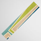 Blue Green Beige Aqua Artwork Table Runner Gallery Image 3
