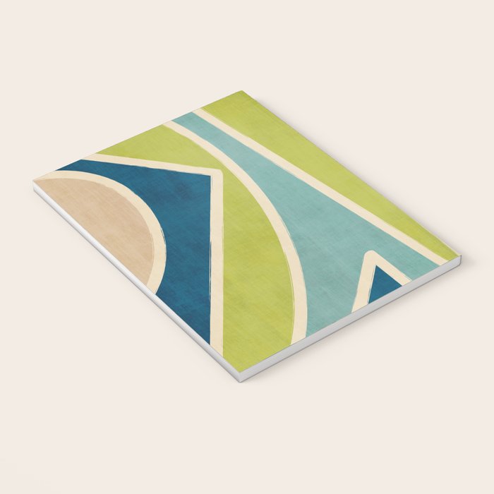 Blue Green Beige Aqua Artwork Notebook Gallery Image 3