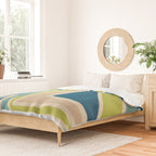 Blue Green Beige Aqua Artwork Duvet Cover Gallery Image 2