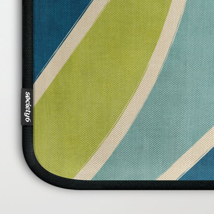 Blue Green Beige Aqua Artwork Laptop Sleeve Gallery Image 3