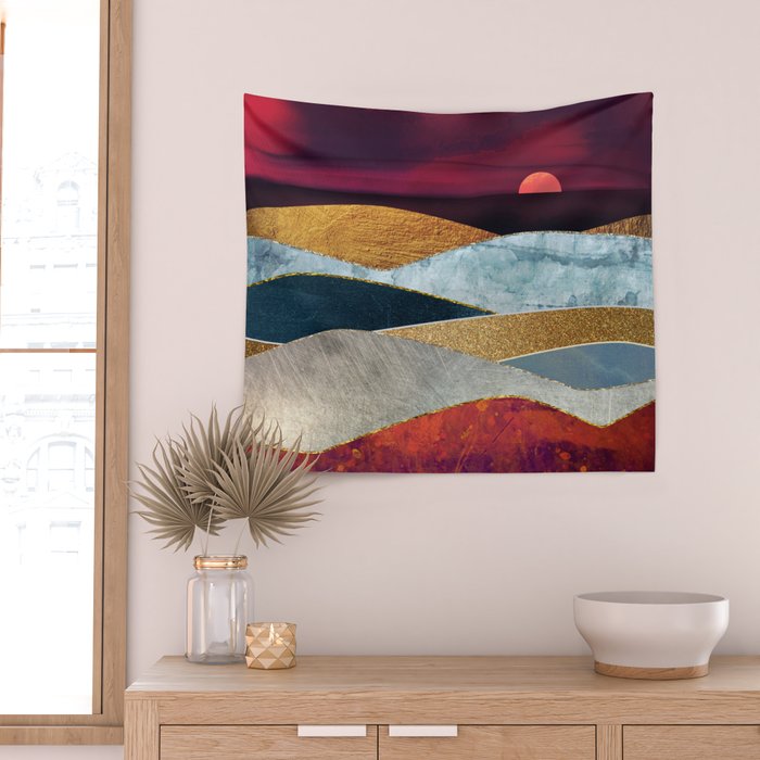 Crimson Sky Wall Tapestry Gallery Image 2