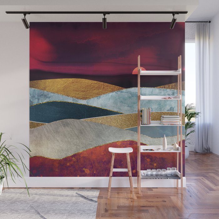 Crimson Sky Wall Mural Gallery Image 1