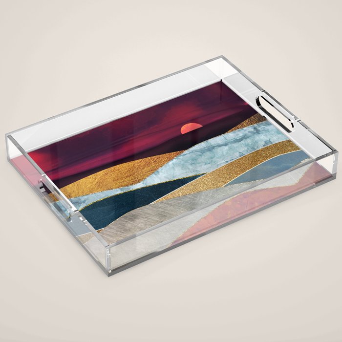 Crimson Sky Acrylic Tray Gallery Image 1
