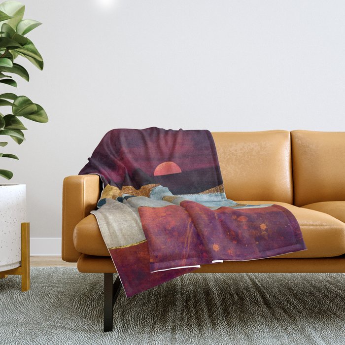 Crimson Sky Throw Blanket Gallery Image 1