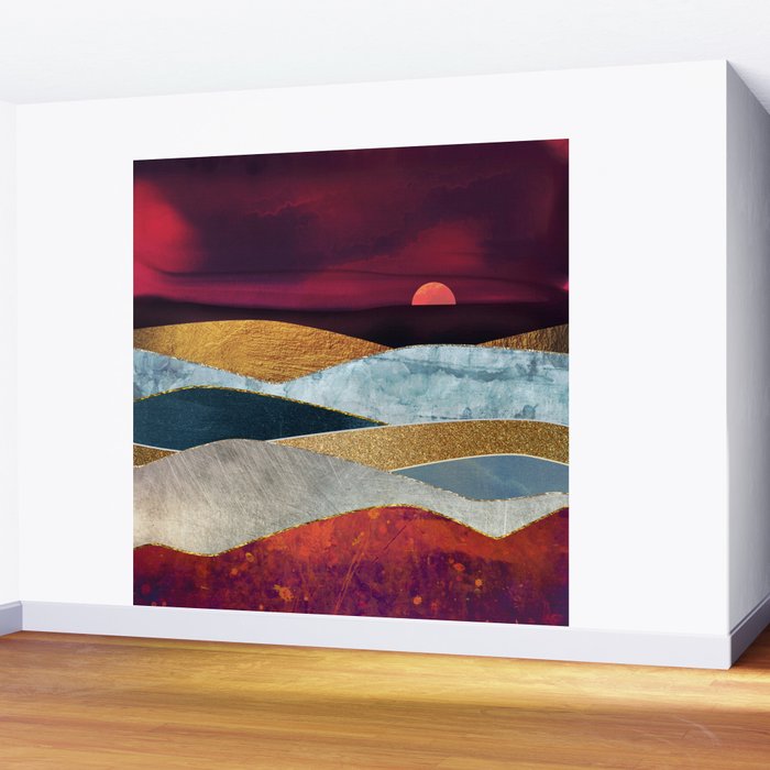 Crimson Sky Wall Mural Gallery Image 2