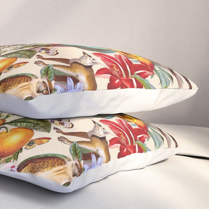 Animal and Floral Pattern Pillow Sham Gallery Image 3