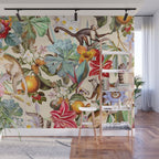 Animal and Floral Pattern Wall Mural Gallery Image 1