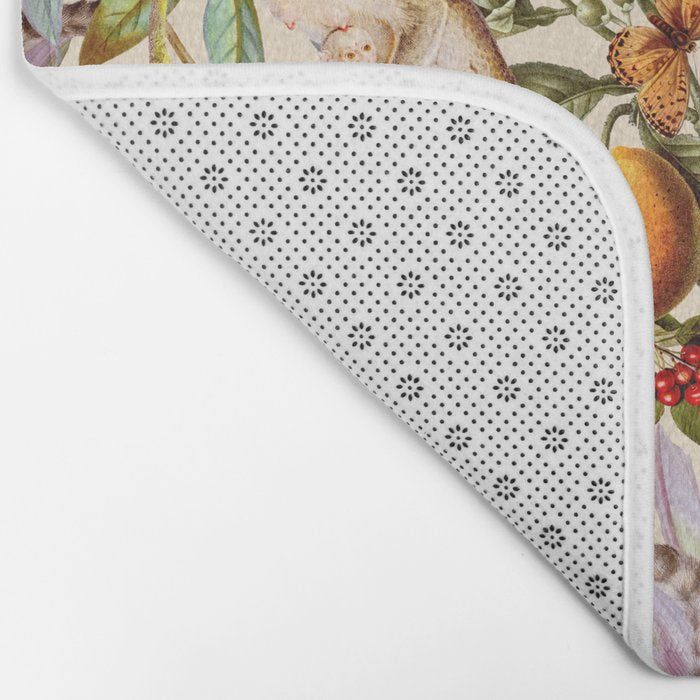 Animal and Floral Pattern Bath Mat Gallery Image 2