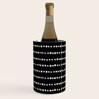 Spotted, Abstract, Black and White, Boho Print Wine Chiller Gallery Image 3