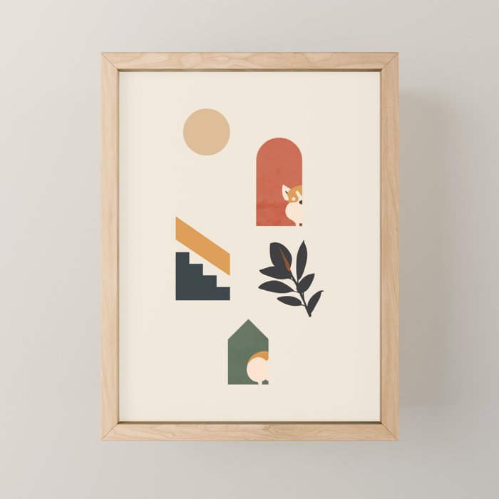 Hide and Seek Corgi Mini Art Print Gallery Image 1