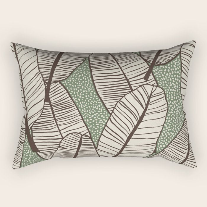 Banana Leaves Rectangular Pillow Gallery Image 2