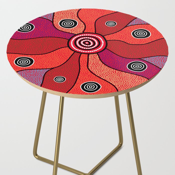 Authentic Aboriginal Art - Central Lands Side Table Gallery Image 2