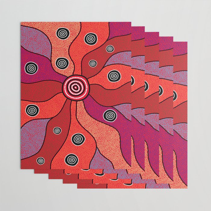 Authentic Aboriginal Art - Central Lands Wrapping Paper Gallery Image 3